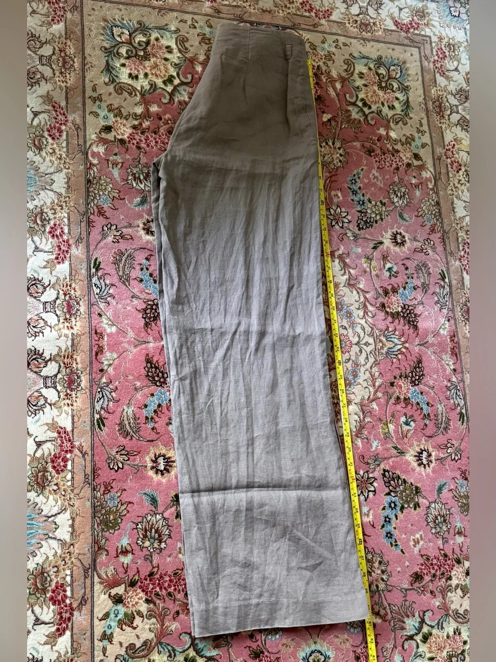 Woman H&M washed linen pants,size 10, taupe color